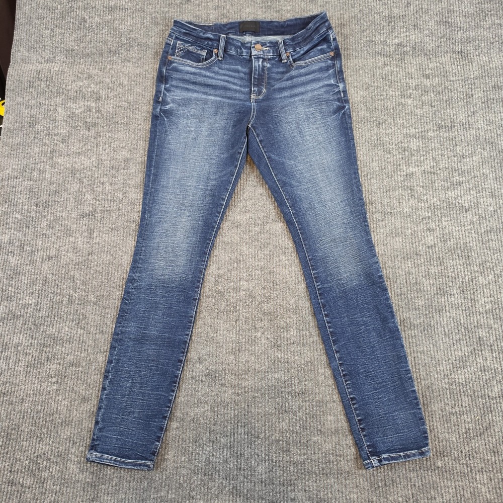 Buckle Black No 53 Skinny Jeans Mens 29x32 Blue Whiskered Stretch Denim RN75720